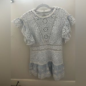 Saylor Sharice Eyelet Lace Romper Dress Size M